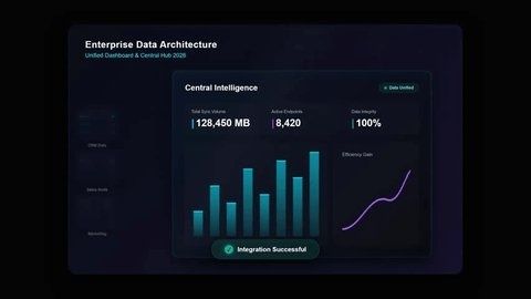 Mörk instrumentpanel som visar datakvalitet och central intelligens